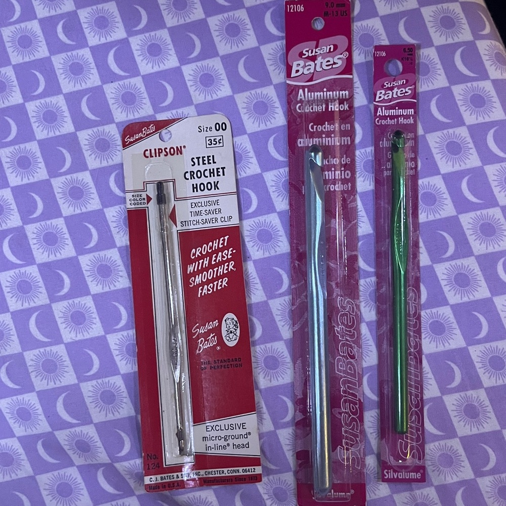 Susan Bates Steel and Aluminum Crochet Hooks